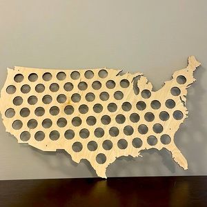 USA Beer Bottle Cap Map